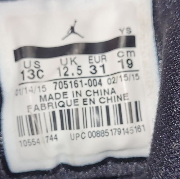 Nike Air Jordan Flight Origin 2 Kids Shoe BlacK Size 13C - Picture 5 of 5